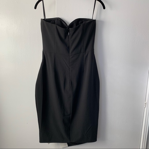 Bebe Strapless Asymmetrical Dress Sz 12 - Picture 5 of 9